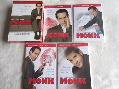 Monk - Season 3 (DVD 2005 4-Disc Set) • $6.75