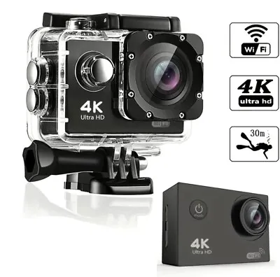 £36.99 • Buy 4k Action Camera 16 Megapixel Underwater Waterproof Camera