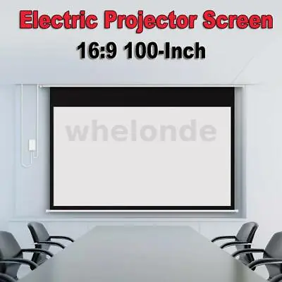 $262.13 • Buy 100  Remote Control Electric Screen 16:9 4K Motorized Electric Projector Screen