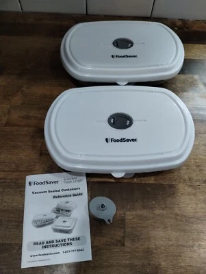 $16.95 • Buy FoodSaver FreshSaver 2 Vacuum Storage Containers 1/2 Quart Size