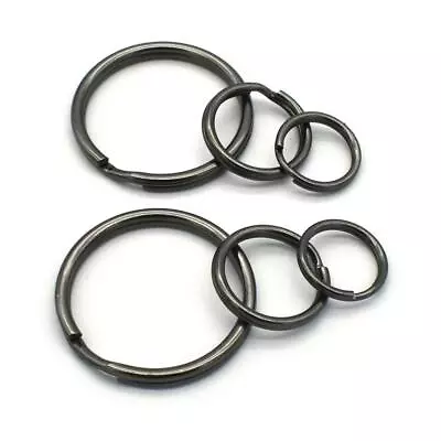 Small - Large Keyring Jump Split Rings Gun Metal Grey Hoop Loop Key Ring Keys O • £0.99