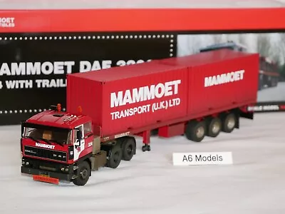 WSI Models ~ Mammoet DAF 3300 6x4 Flatbed Trailer + 2x 20ft Containers 410303 • £179.95