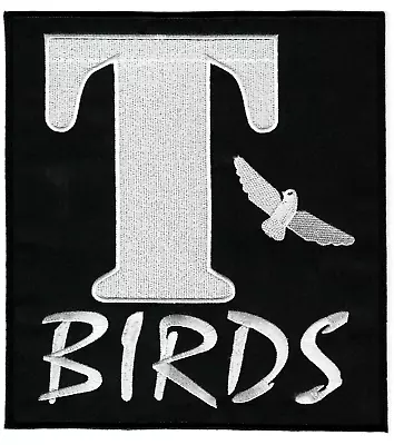 T-BIRDS Patch (8 Inch) Iron/Sew-on Badge Grease Costume Leather Jacket TBIRDS • £14.39