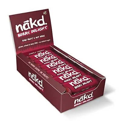 Nakd Berry Delight Gluten Free Bar 35 G (Pack Of 18) • £17.92
