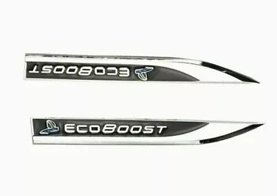 2pcs New Ecoboost Metal Fender Side Blade Point Emblem 3D Badge (Chrome Black) • $12.99