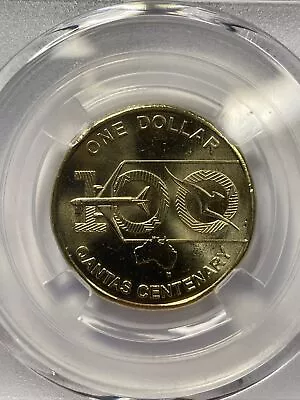 2020 ✈️Qantas Centenary $1 Dollar Coin  ✈️ In Slab • $25.95