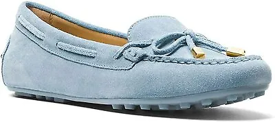 Michael Michael Kors Woman's Daisy Moc Suede Flats Pale Blue Size: 7 M • $119.98