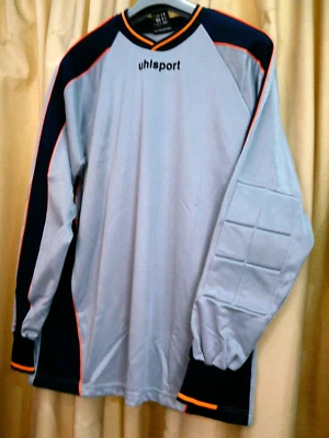 Maillot Gardien De But Vintage Uhlsport – Gris/bordeaux – Années 2005/10 – Taille M/L