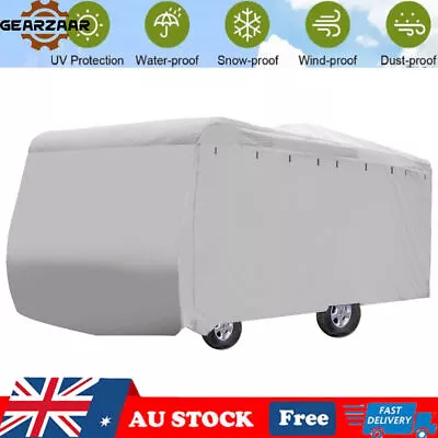 Waterproof 22-24ft 4 Layer Caravan Cover Campervan Heavy Duty UV Carry Bag Cover • $125.88