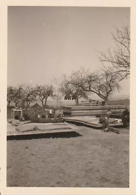 German Soldier Photo WW2 Nap Near Zeltbahn & Tree Uniform - 4100 • £1.72