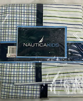 $16.99 • Buy Nautica Kids Zachary Window Valance 58x14 Blue Green Plaid New