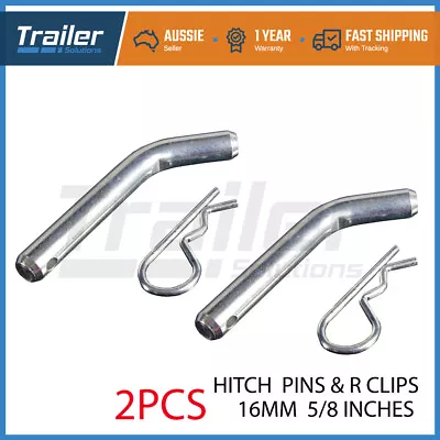 2X HITCH PIN + R CLIP 16MM 5/8  TOW BAR Trailer Ball Mount Receiver 4WD BOA • $12.90