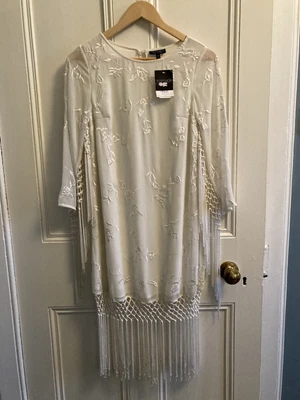 £25 • Buy Topshop Embroidered Kimono Vintage Wedding Dress BNWT Size 6 8 10