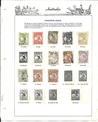 Various Assorted KGV Heads On Old Album Page To 1/4 • $5.99