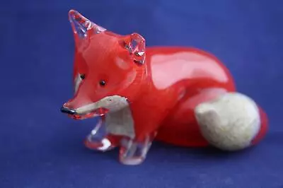 Langham Glass Hand-made Crystal Small Fox Stalking - Brand New / Boxed • £46.95