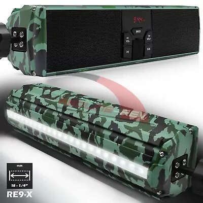 Refurb Waterproof Bluetooth Motorcycle Stereo Speaker System Soundbar Radio USB • $31.99