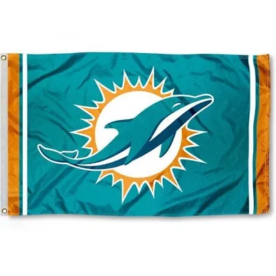 MIAMI DOLPHINS 3'X5' FLAG BANNER ***100% Full Color On Both Sides Of Flag*** • $13.89