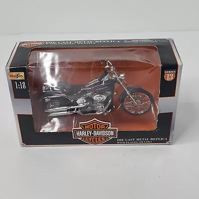 Vintage Maisto 1:18 2002 Harley Davidson FXSTD Deuce Purple Series 13 New READ • $14.38