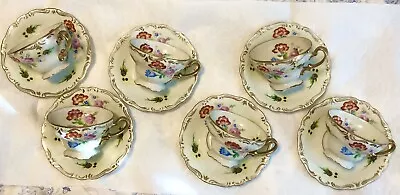 Vintage Made In Occupied Japan Fine China 12 Pc Set Footed Tea Cup And Saucers • $119