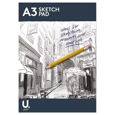 £5.19 • Buy A3 Sketch Pad Book White Paper Artist Sketching Drawing Doodling Art Craft Draw
