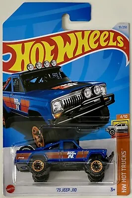 New Hot Wheels 2023 - '73 Jeep J-10 - #91/250 - Blue - Hw Hot Trucks - Long -k&n • $11.75