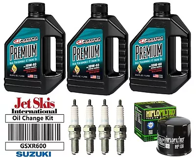 For Suzuki GSXR600 GSX-R 600 Premium Oil Change Kit NGK Spark Plugs Oil Filter • $68.95