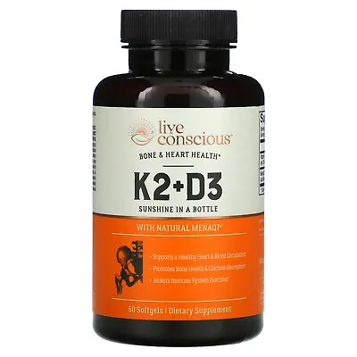 $25.53 • Buy K2+D3, Bone & Heart Health, 60 Softgels