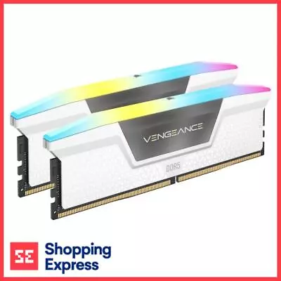 Corsair VENGEANCE 64GB (2x32GB) 6000MHz CL40 RGB LED White DDR5 Desktop RAM • $500