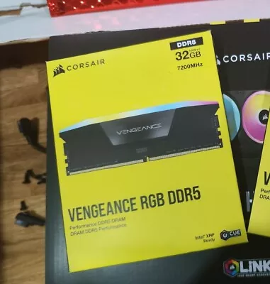 CORSAIR Vengeance RGB 32GB DDR5 7200MHz - Black • £1.20