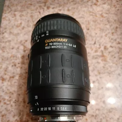 Quantaray AF 70-300 1:4-5.6 LD Tele-Macro (1:2) Lens • $39