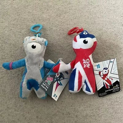 2 London 2012 Olympic Games Mascot Soft Toy Keyrings • £0.01