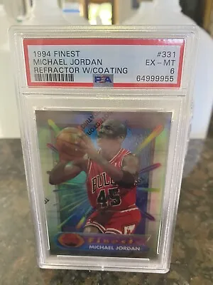 1994 Finest Refractor Basketball #331 Michael Jordan Psa 6  • $675