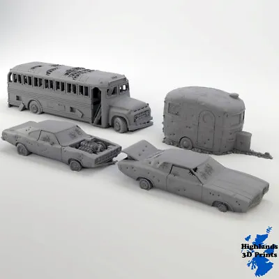 Abandoned Vehicles Scatter Terrain Tabletop Gaming DnD 3DPrint 32/28/20/15/10 • £5.94