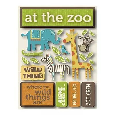 Scrapbooking Crafts Stickers CS 3D At The Zoo Petting Monkey Elephant Zebra Crew • $4.99