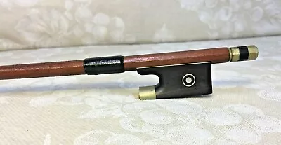 Karl Nurnberger Violin Bow Germany Round Shaft Leather Winding Nice Ebony Frog • $1549.50