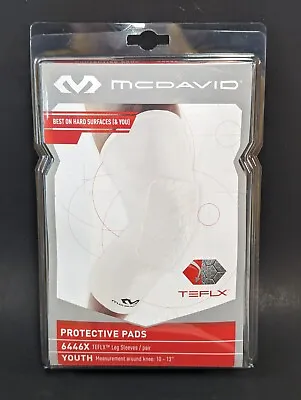 McDavid YOUTH Teflex Leg Sleeves (Pair) WHITE One Size 10-13  Around Knee 6446X • $13.79
