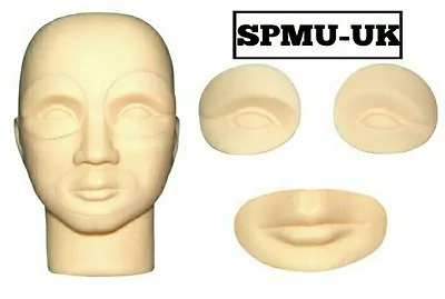 SPMU 3D Head Microblading Make-Up Training Practice Fake Skin Tattoo Lip Brow • £4.79