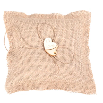  18 * Western Style Hessian Wedding Party Ring Bearer Pillow • £7.52