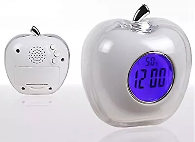 Talking Apple Shape Alarm Clock With Temperature Calendar And Instructions • £24.99