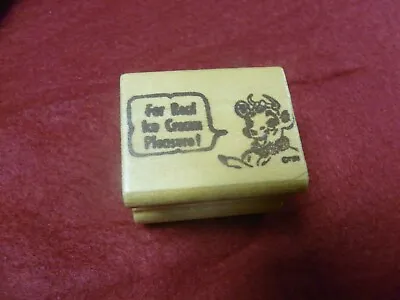 Vintage Elsie The Cow Wooden Rubber Stamp - Borden • $15