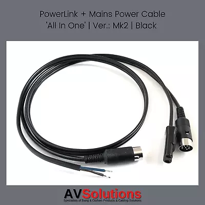 B&O | BeoLab + Mains Power | Speaker Cable | For Bang & Olufsen | Mk2 Black 1 M • £25.99