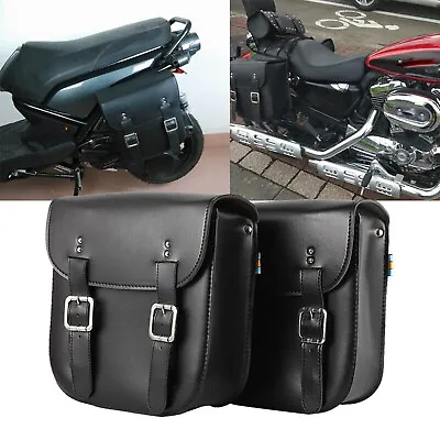 1Pair Motorcycle Side Saddle Bags For Kawasaki Vulcan 750 800 900 1500 1600 2000 • $59.25