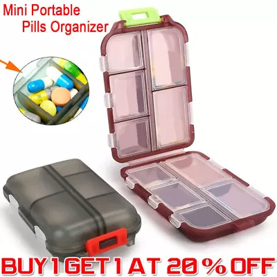 Daily Pill Box Portable Organizer Case Medicine Travel Storage Dispenser Case • £4.31