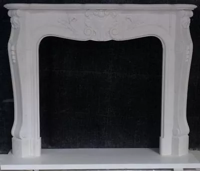  French Marble Mantel - HAND CARVED Mantle – STUNNING DETAIL - EXTRA TALL! • $3950