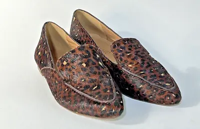 Madewell Frances Skimmer Dyed Leopard Calf Hair Brown Loafer Flats Sz. 6.5 NWOB • $39.99