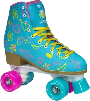 Women's Epic Skates Splash Quad Roller Skates Blue Size 9 • $47.99