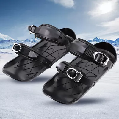 Mini Short Ski Skates Short Shoe Snowblades Adjuatable Fit Into Your Backpack • $49.49