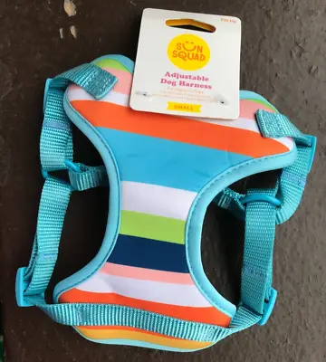 Sun Squad Sz S Small Adjustable Dog Harness Up To 25 Lbs Multi Color Stripe New • $2.95