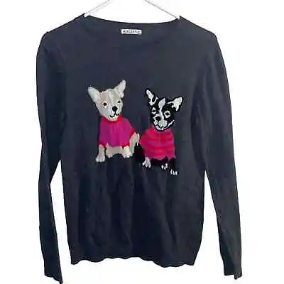 J. Crew French Bulldog Gray Sweater Size S • $25