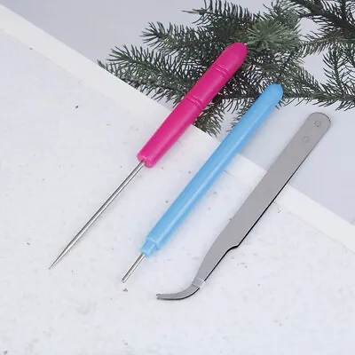 3xPaper DIY Set Quilling Paper Tools Tweezer Needle Pins Slotted Pen Tool Kit-wq • £4.48